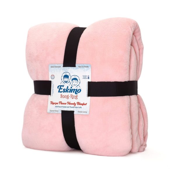 Hét perfecte Cadeau -  Snug Rug Eskimo Hoodie Deken – Roze