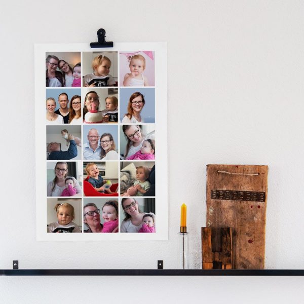 Hét perfecte Cadeau -  Foto collage poster maken – &apos;Mama en ik&apos; (50 x 75 cm)