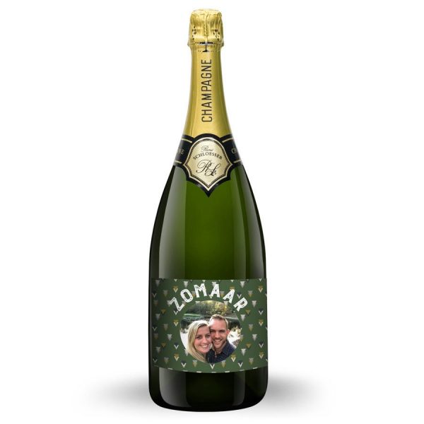Hét perfecte Cadeau -  Champagne met bedrukt etiket – René Schloesser Magnum (1500ml)