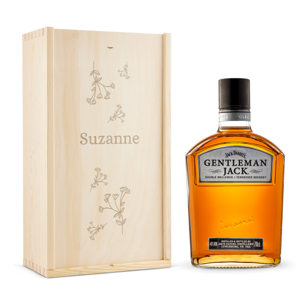 Hét perfecte Cadeau -  Whiskey in gegraveerde kist – Gentleman Jack Bourbon