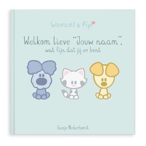 Hét perfecte Cadeau -  Woezel & Pip babyboek met naam en foto – Hardcover