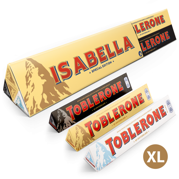 Hét perfecte Cadeau -  XL Toblerone smakenmix met naam en foto bedrukken
