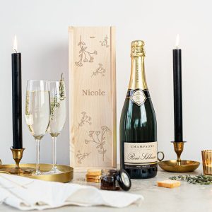 Hét perfecte Cadeau -  Champagne in gegraveerde kist – René Schloesser (750ml)