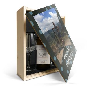 Hét perfecte Cadeau -  Wijnpakket met glas – Salentein Primus Chardonnay (Bedrukte deksel)