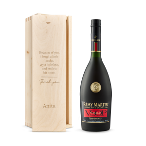 Hét perfecte Cadeau -  Cognac in gegraveerde kist – Rémy Martin VSOP