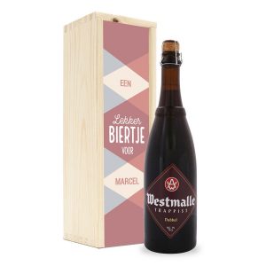 Hét perfecte Cadeau -  Bier in bedrukte kist – Westmalle Dubbel