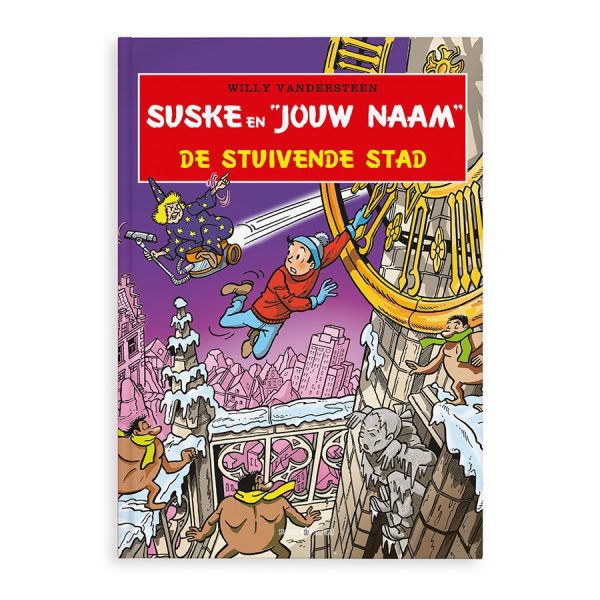Hét perfecte Cadeau -  Persoonlijk stripboek – Suske en Wiske &apos;De stuivende stad&apos; (Hardcover)