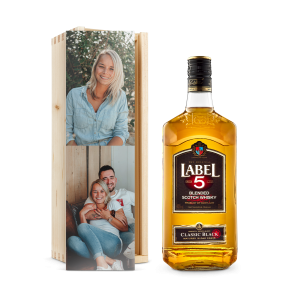 Hét perfecte Cadeau -  Whisky in bedrukte kist – Label 5