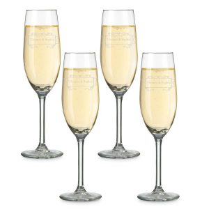 Hét perfecte Cadeau -  Champagneglas graveren – 4 stuks