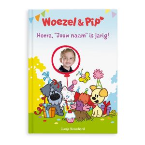 Hét perfecte Cadeau -  Woezel & Pip boek met naam en foto – Verjaardag – XL (Softcover)