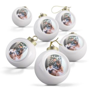 Hét perfecte Cadeau -  Keramieken kerstbal bedrukken (6 stuks)