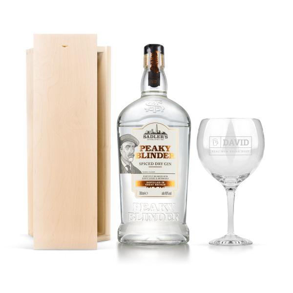 Hét perfecte Cadeau -  Peaky Blinders ginpakket met glas