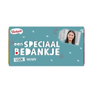 Hét perfecte Cadeau -  Verkade chocoladereep bedrukken – Bedankje (Melk)