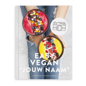 Hét perfecte Cadeau -  Easy Vegan kookboek met naam en foto – Hardcover