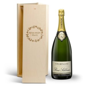 Hét perfecte Cadeau -  Champagne in gegraveerde kist – René Schloesser (Magnum)