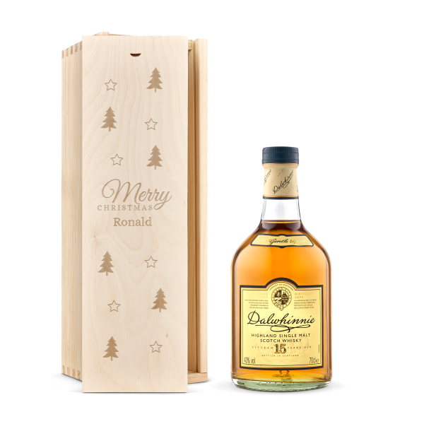 Hét perfecte Cadeau -  Whisky in gegraveerde kist – Dalwhinnie 15 Years