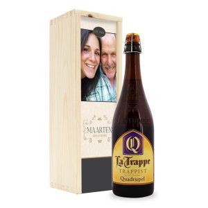 Hét perfecte Cadeau -  Bier in bedrukte kist – La Trappe Quadrupel
