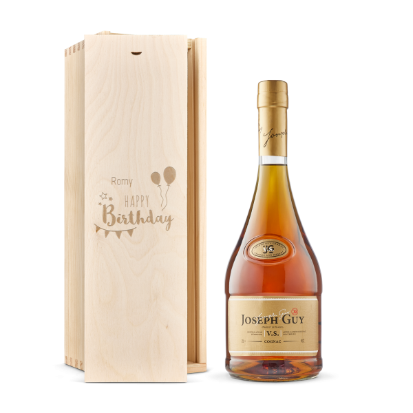 Hét perfecte Cadeau -  Cognac in gegraveerde kist – Joseph Guy