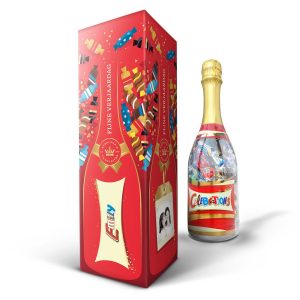 Hét perfecte Cadeau -  Celebrations chocolade fles in gepersonaliseerde giftbox