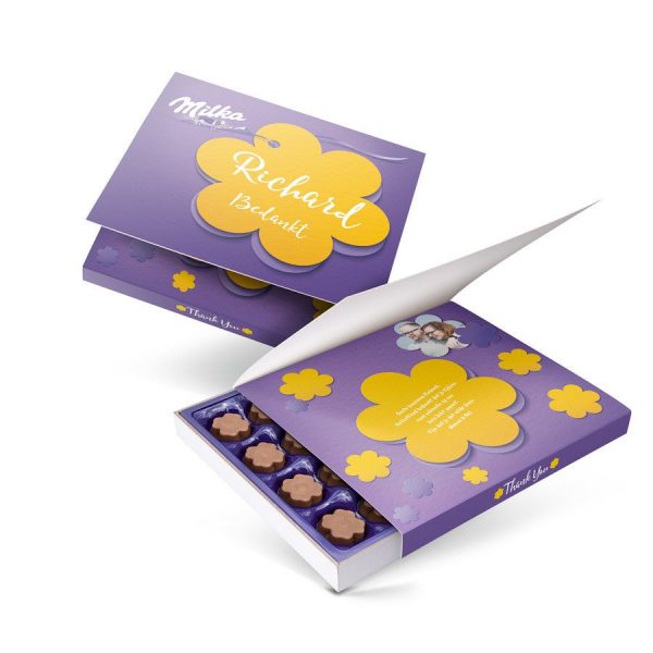 Hét perfecte Cadeau -  Say it with Milka giftbox bedrukken – Bedankt – 110 gram
