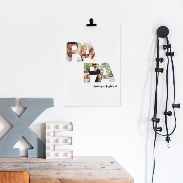 Hét perfecte Cadeau -  Foto collage poster maken – &apos;Papa en ik&apos; (40×50)