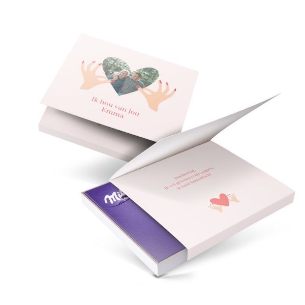 Hét perfecte Cadeau -  Milka giftbox bedrukken – Liefde – 110 gram