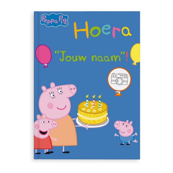Hét perfecte Cadeau -  Boek met naam en foto – Peppa Pig – Hoera! – Softcover