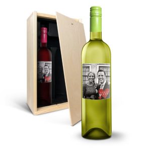 Hét perfecte Cadeau -  Wijnpakket met bedrukt etiket – Oude Kaap – Wit en rood