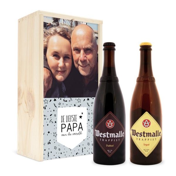 Hét perfecte Cadeau -  Bier in bedrukte kist – Westmalle Dubbel & Tripel