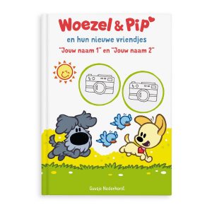 Hét perfecte Cadeau -  Boek met namen en foto&apos;s – Woezel en Pip tweelingeditie – XL boek (Hardcover)