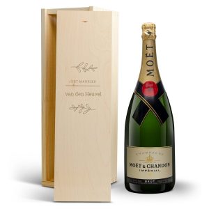 Hét perfecte Cadeau -  Champagne in gegraveerde kist – Moët & Chandon (1500ml)