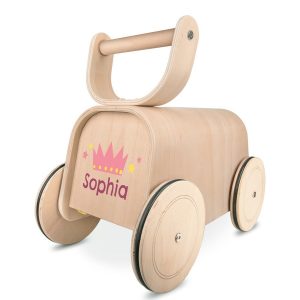 Hét perfecte Cadeau -  Houten speelgoed met naam – Loopauto 3-in-1