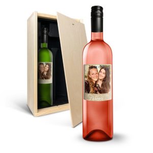 Hét perfecte Cadeau -  Wijnpakket met bedrukt etiket – Belvy – Wit en rosé