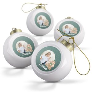 Hét perfecte Cadeau -  Keramieken kerstbal bedrukken (4 stuks)
