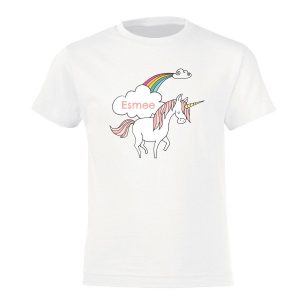 Hét perfecte Cadeau -  Unicorn T-shirt voor kinderen bedrukken – Wit – 2 jaar