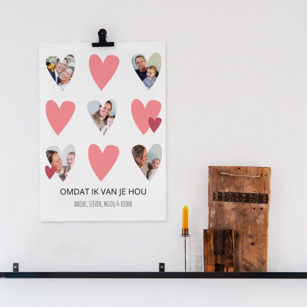 Hét perfecte Cadeau -  Foto collage poster maken – &apos;Mama en ik&apos; (40×50)