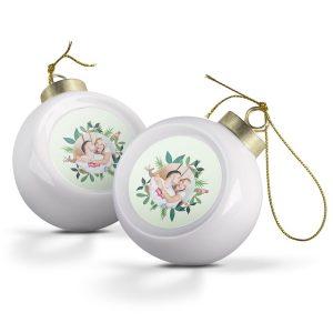 Hét perfecte Cadeau -  Keramieken kerstbal bedrukken (2 stuks)