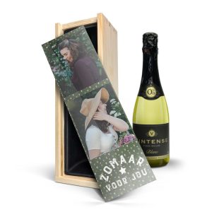 Hét perfecte Cadeau -  Wijn in bedrukte kist – Vintense Blanc alcoholvrij