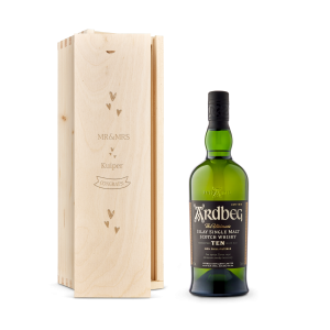 Hét perfecte Cadeau -  Whisky in gegraveerde kist – Ardberg 10 Years