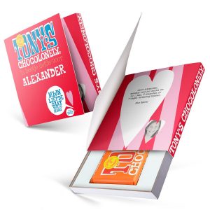 Hét perfecte Cadeau -  Tony&apos;s Chocolonely Giftbox bedrukken – Liefde – Karamel Zeezout
