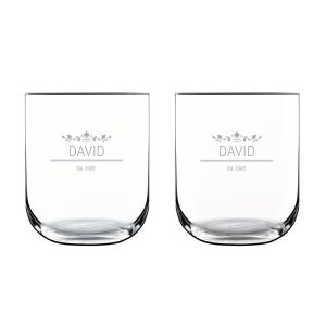 Hét perfecte Cadeau -  Waterglas deluxe graveren (2 stuks)