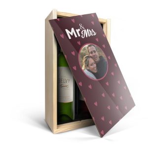 Hét perfecte Cadeau -  Wijnpakket in bedrukte kist – Belvy – Wit en rood