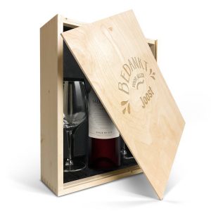 Hét perfecte Cadeau -  Wijnpakket met glas – Salentein Malbec (Gegraveerde deksel)