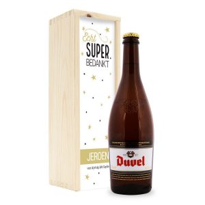 Hét perfecte Cadeau -  Bier in bedrukte kist – Duvel