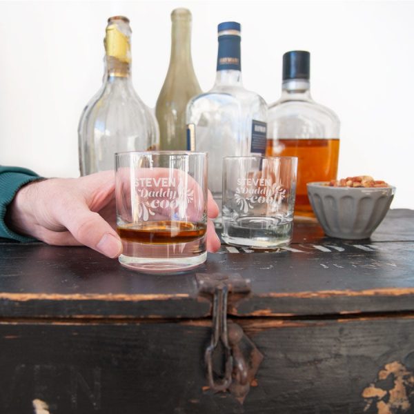 Hét perfecte Cadeau -  Vaderdag whiskey glazen graveren – Set van 2