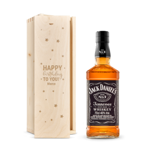 Hét perfecte Cadeau -  Whiskey in gegraveerde kist – Jack Daniels