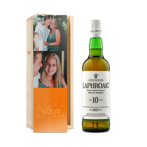 Hét perfecte Cadeau -  Whisky in bedrukte kist – Laphroaig 10 Years