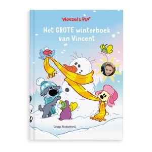 Hét perfecte Cadeau -  Boek met naam en foto – Woezel & Pip – Winterboek – XL boek (Hardcover)