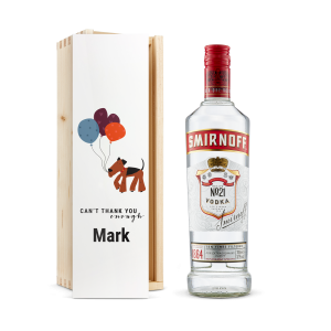 Hét perfecte Cadeau -  Vodka in bedrukte kist – Smirnoff