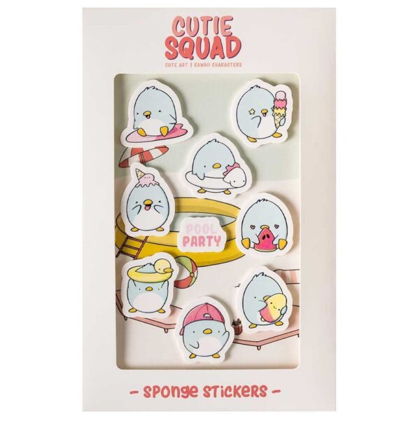 Bulck - Vind hét perfecte cadeau - CutieSquad Big foam stickers - Summer Penguins